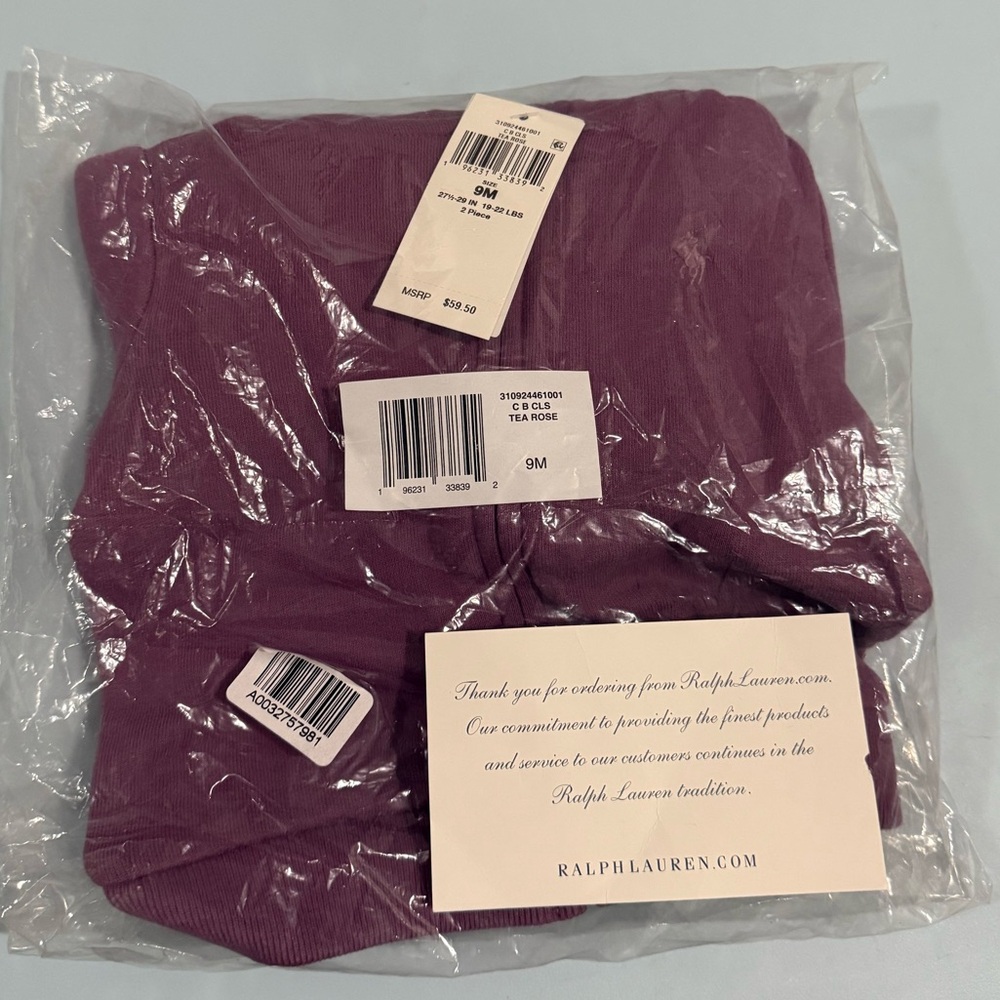 Ralph Lauren Purple Baby Outfit